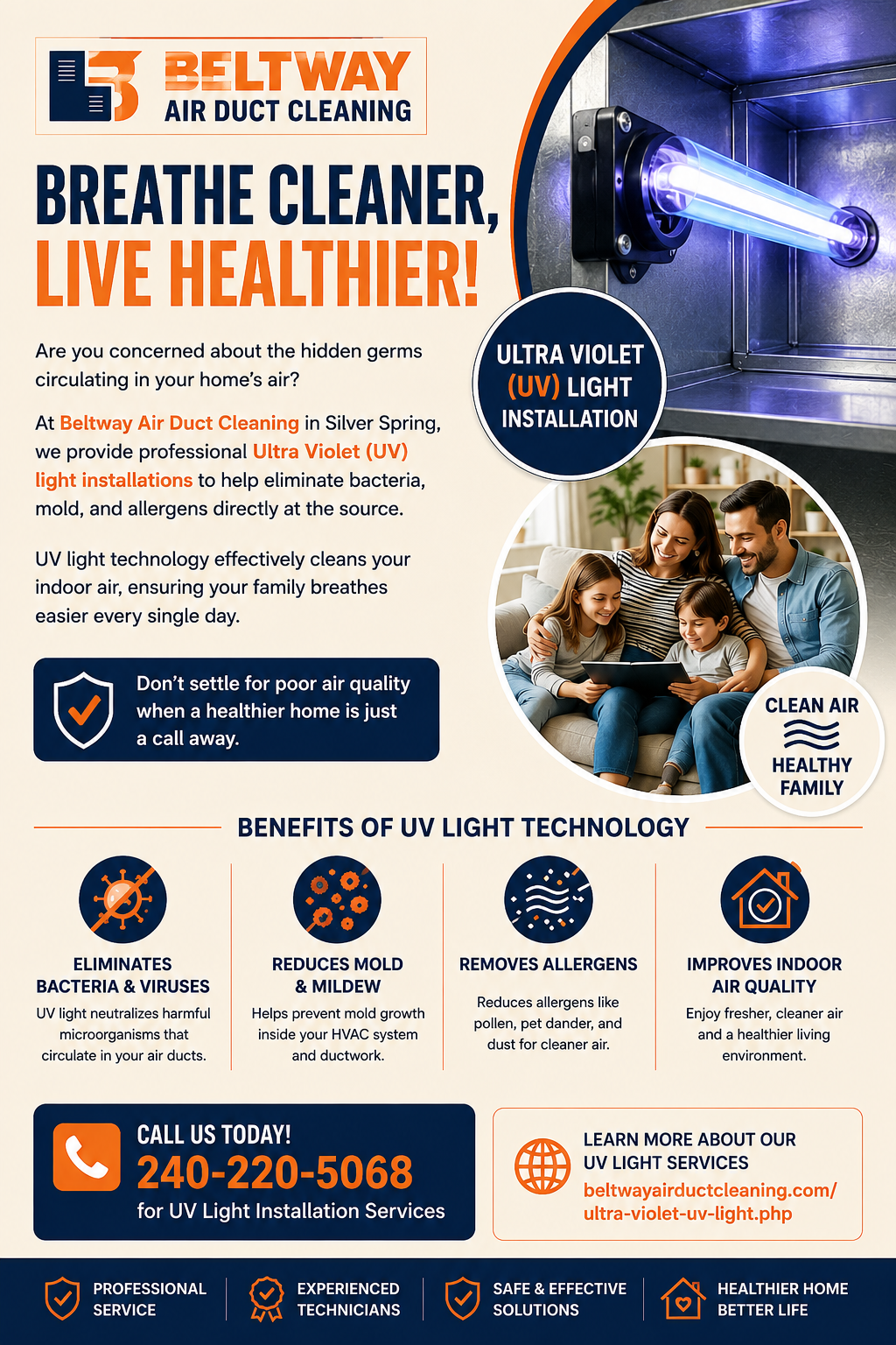Ultra Violet UV Light Silver Spring